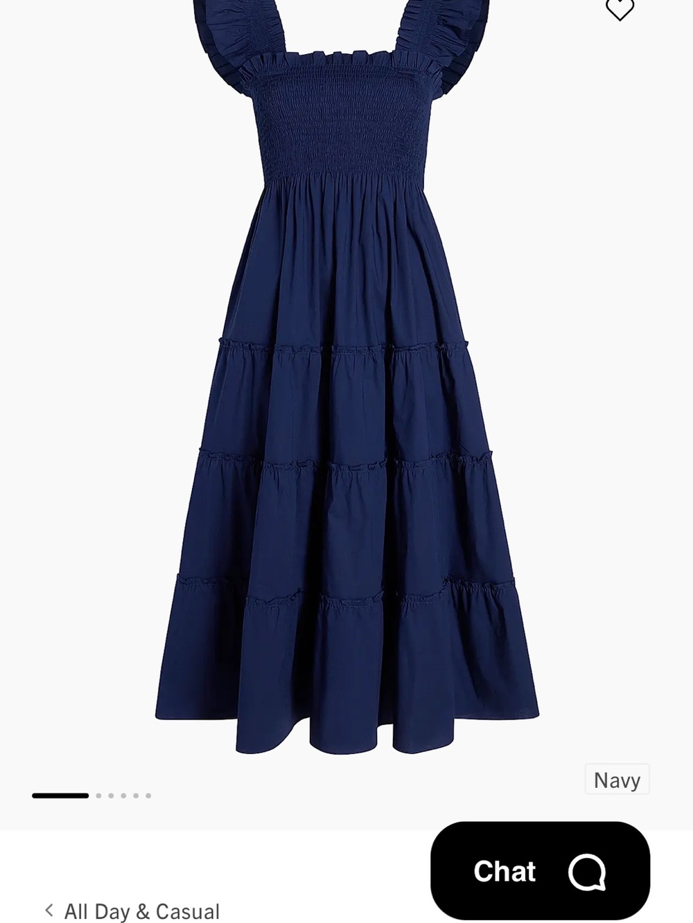 Hill House Navy Smocked Tiered Midi Dress